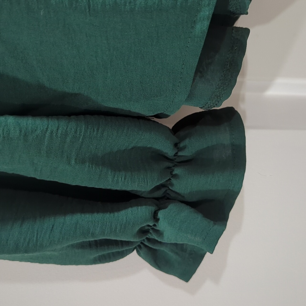 Green Ruffle Blouse - Picture 2 of 6
